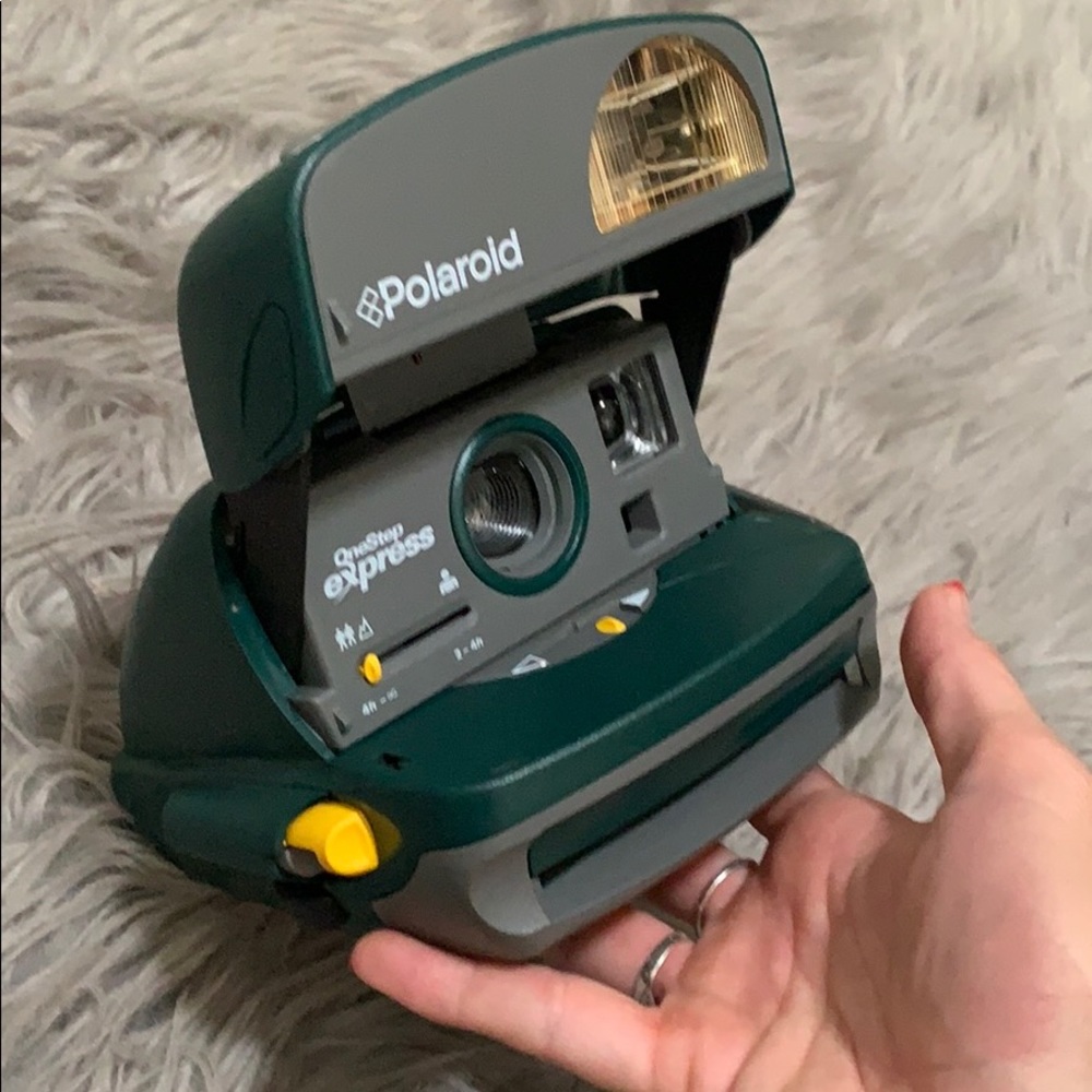 Hunter Green Vintage Polaroid Caméra